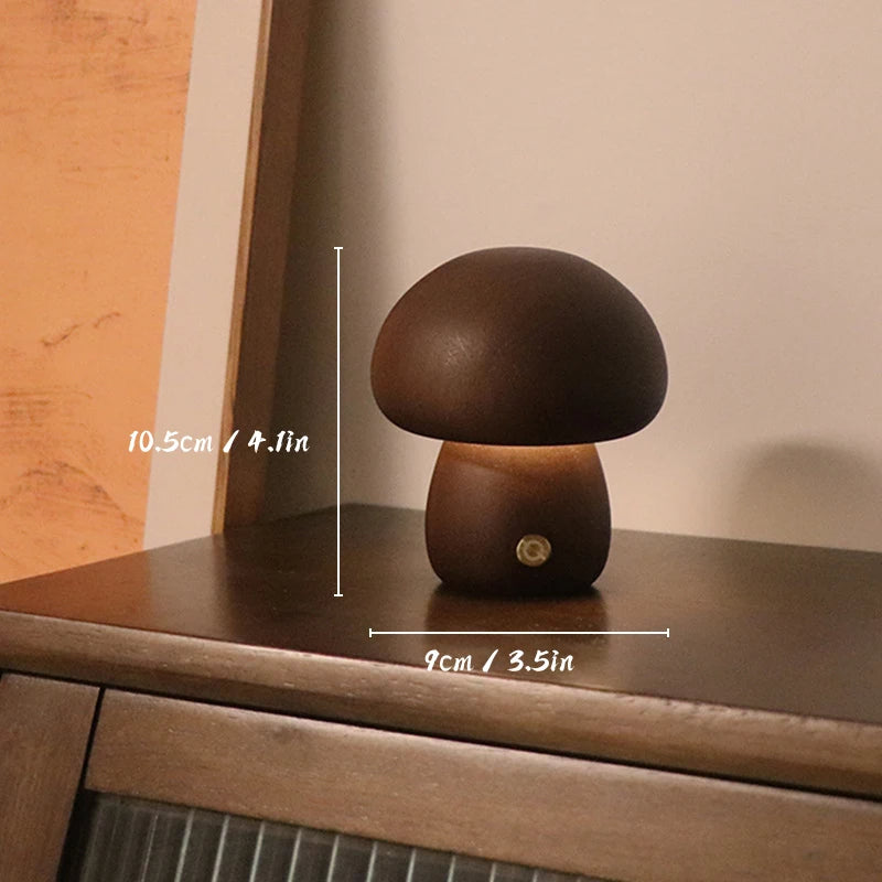 Wooden Mushroom Lights