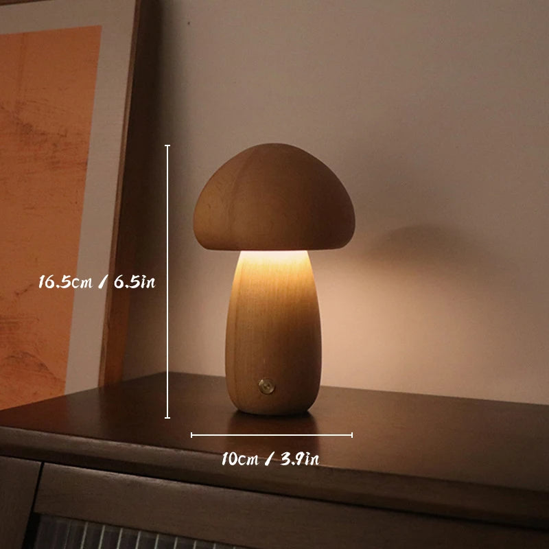 Wooden Mushroom Lights