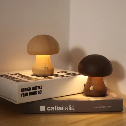 Wooden Mushroom Lights